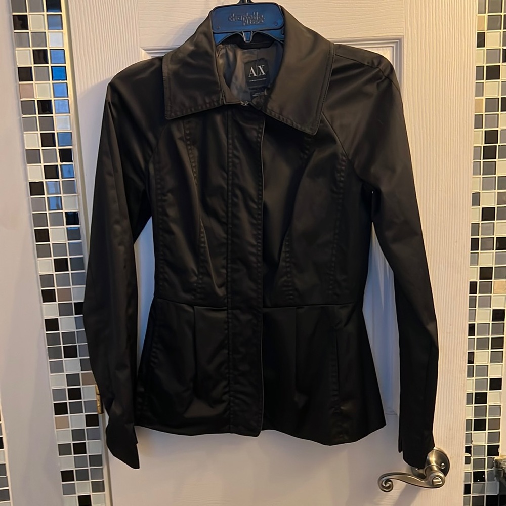 Aramani Exchange Peplum jacket in Black